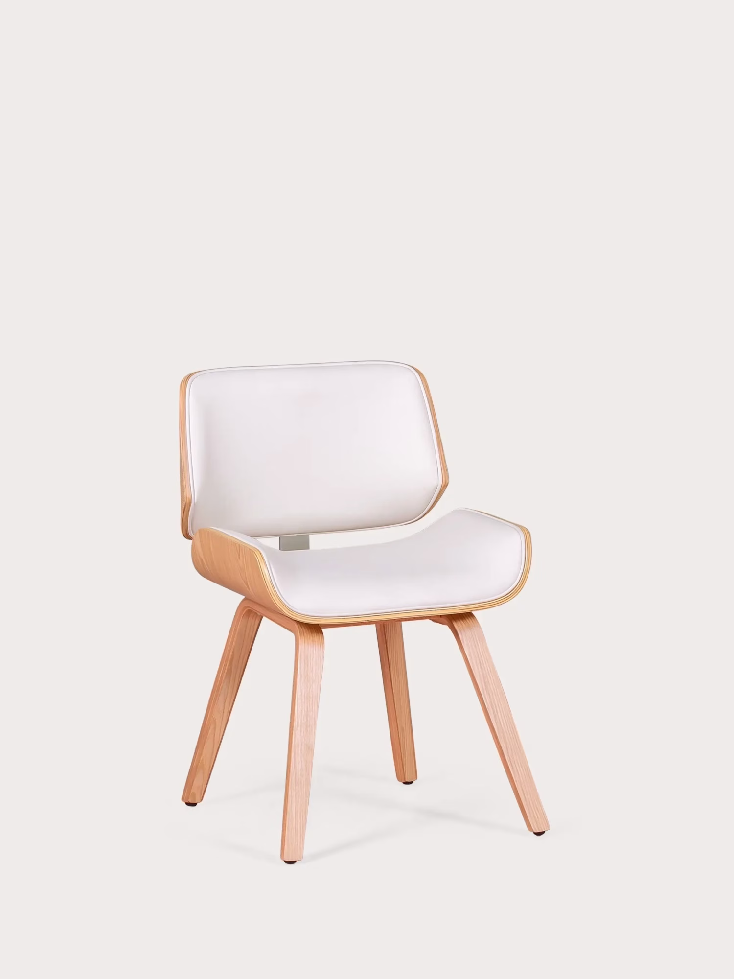Heller Ahornholzstuhl mit Kunstlederpolster - Nordic NEST DREAM - 1