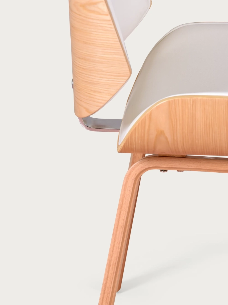 Sedia in legno d'acero chiaro con cuscino in similpelle - Nordic NEST DREAM - 2