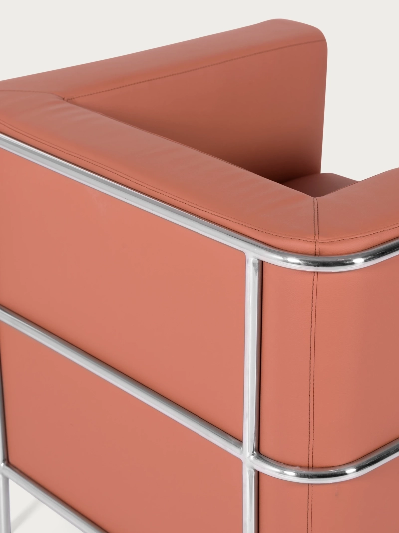 Sofa ze sztucznej skóry z chromowaną ramą ze stali nierdzewnej - Torino NEST DREAM - 19