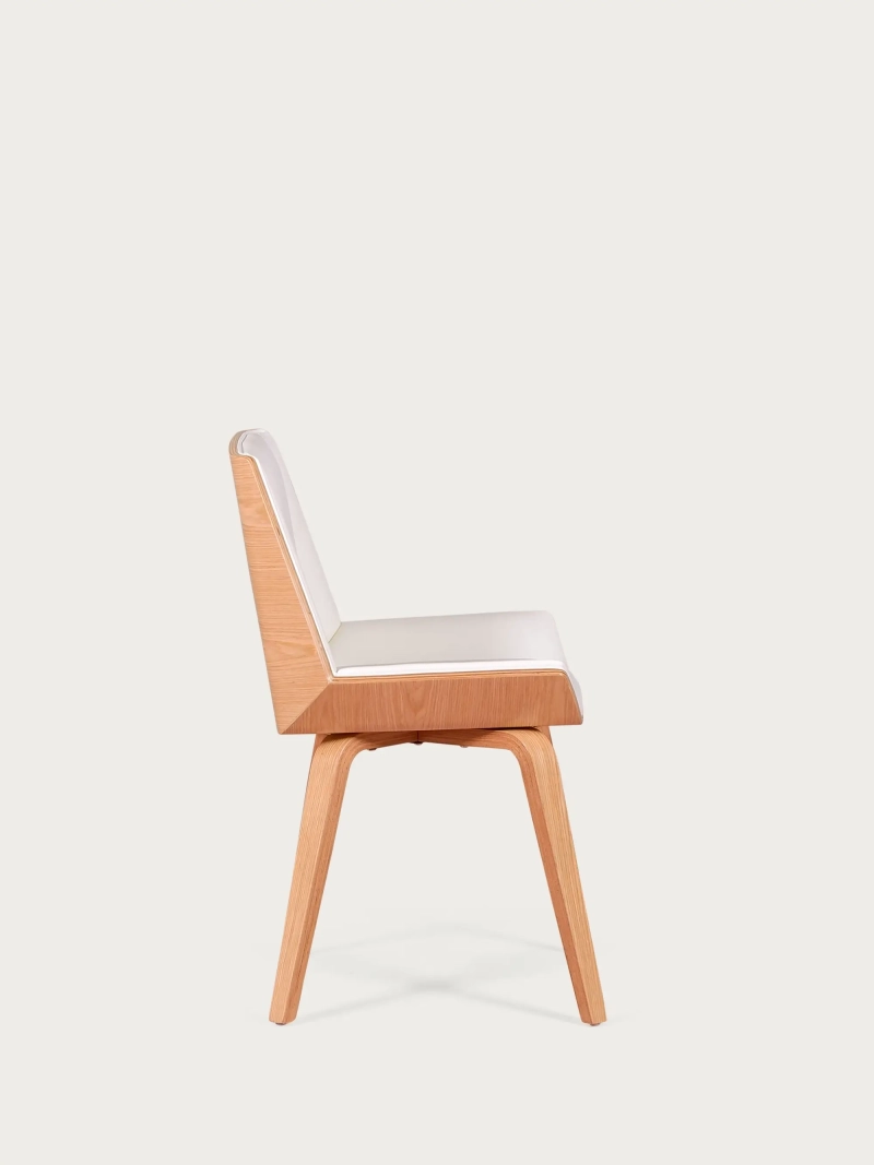 Light maple wood chair with leatherette cushion - Nordic S NEST DREAM - 5