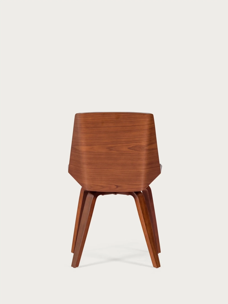 Cadeira de jantar em madeira de nogueira e couro sintético - Nordic S NEST DREAM - 10