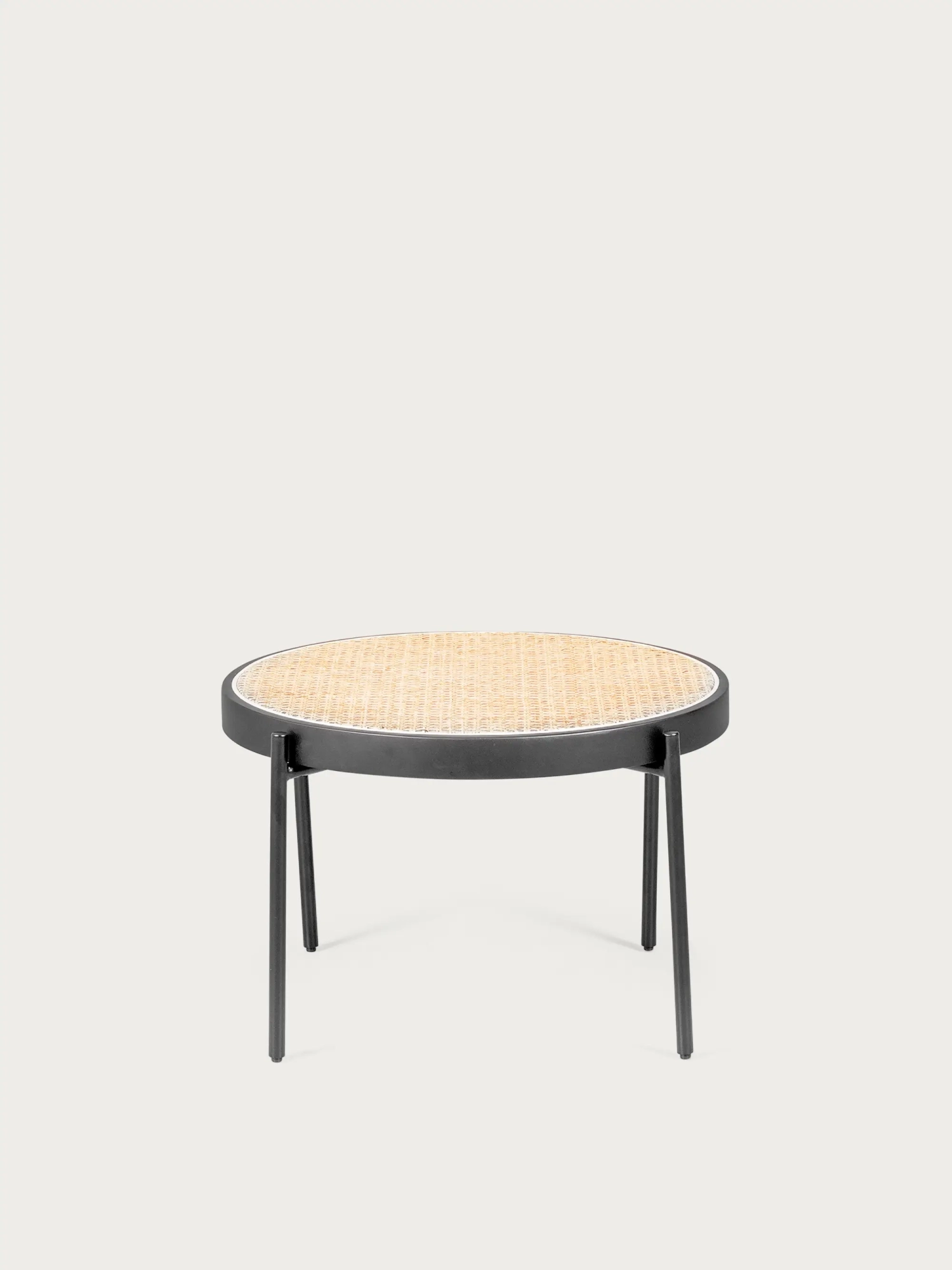 Retro salontafel met details in natuurlijk rotan (60cm) - Intex North NEST DREAM - 1