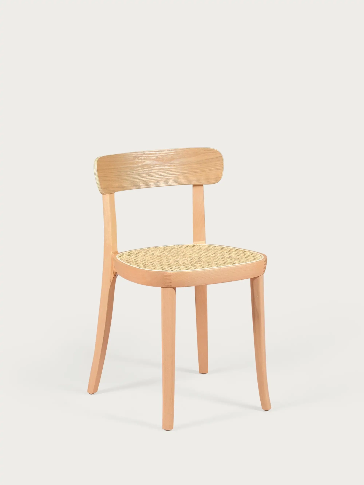 Design tuoli saarni puuta ja luonnollinen rottinki istuin - Tours NEST DREAM - 1