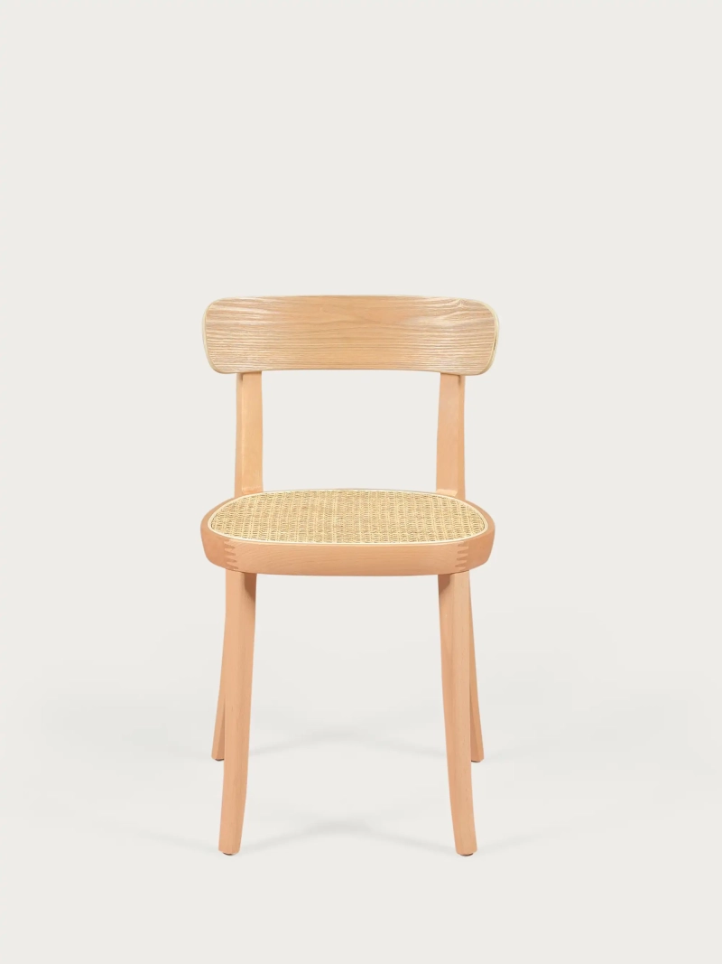 Cadeira de design em madeira de freixo e assento em rotim natural - Tours NEST DREAM - 1