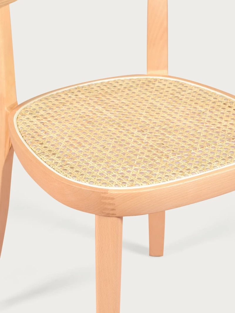 Designová židle z jasanového dřeva a sedáku z přírodního ratanu - Tours NEST DREAM - 2