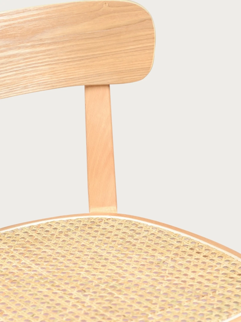 Designová židle z jasanového dřeva a sedáku z přírodního ratanu - Tours NEST DREAM - 1