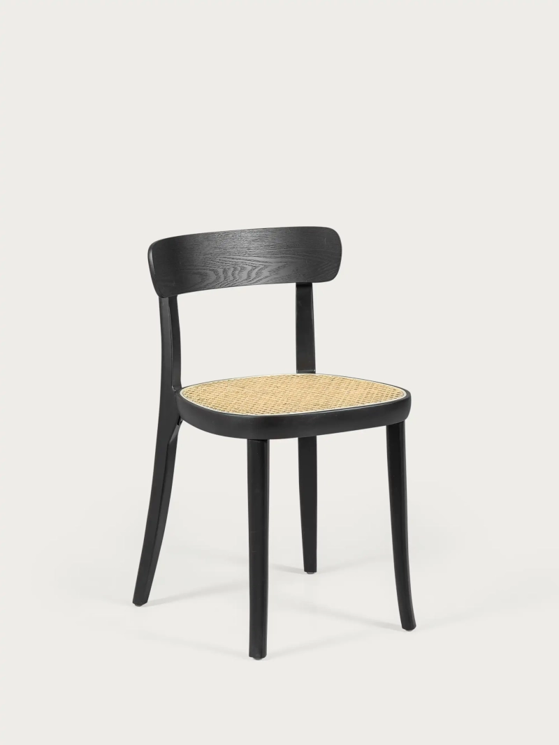 Silla de diseño en madera de fresno y asiento de ratán natural - Tours NEST DREAM - 8