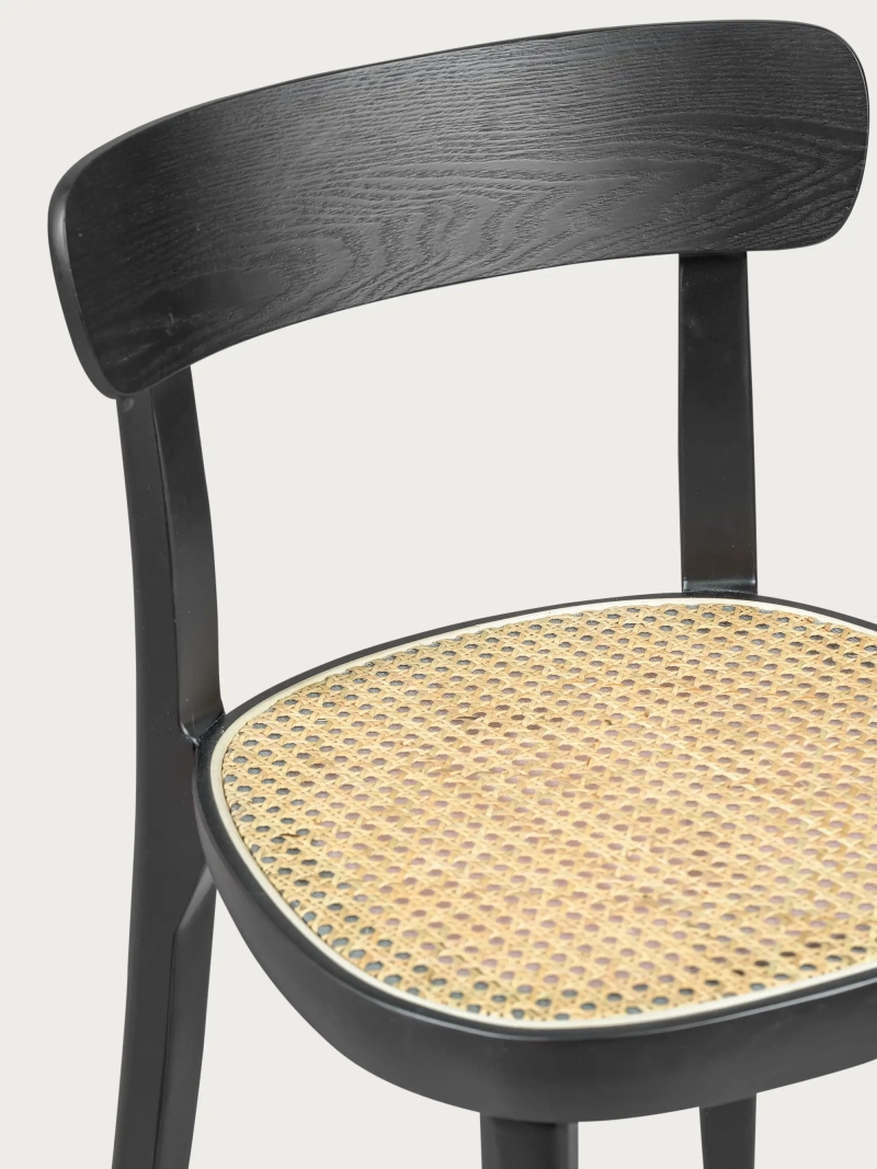 Silla de diseño en madera de fresno y asiento de ratán natural - Tours NEST DREAM - 11