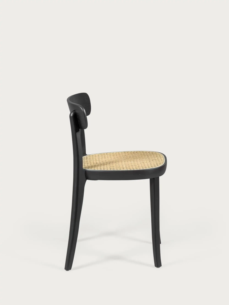 Silla de diseño en madera de fresno y asiento de ratán natural - Tours NEST DREAM - 13