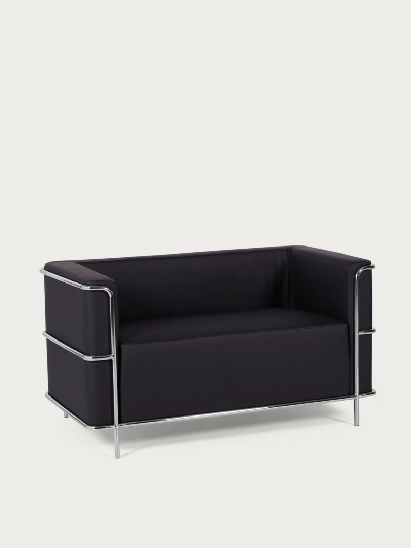 2-sitssoffa i ekoläder med ram i rostfritt stål - Torino NEST DREAM - 7