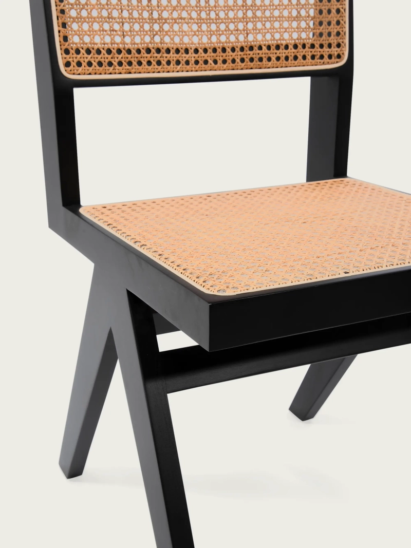 Klassisk stol i naturlig rattan og asketræ Compass NEST DREAM - 1