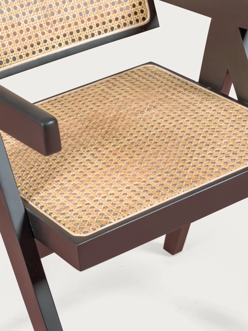 Scaun clasic cu brațe din rattan natural și lemn de frasin - Compass NEST DREAM - 12