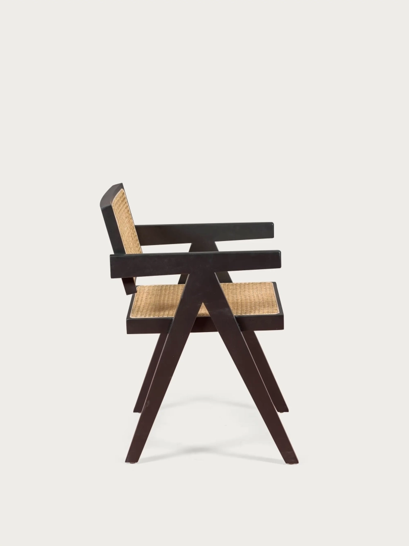 Scaun clasic cu brațe din rattan natural și lemn de frasin - Compass NEST DREAM - 12