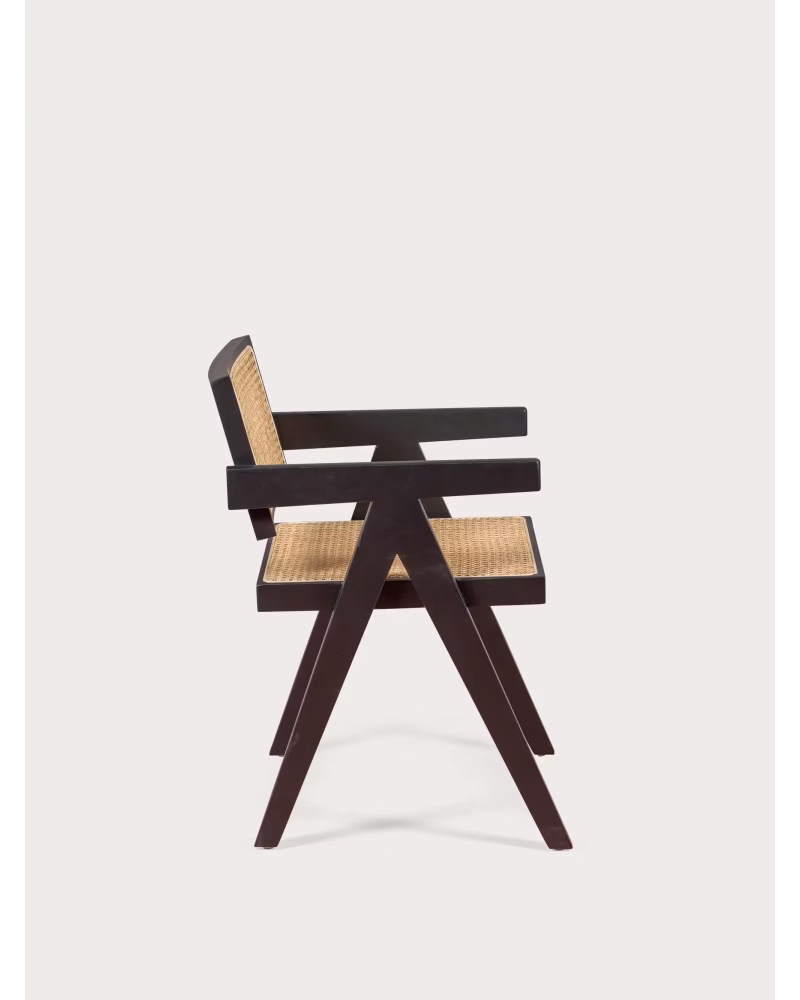 Chaise classique avec accoudoirs en rotin naturel et bois de frêne - Compass NEST DREAM - 19