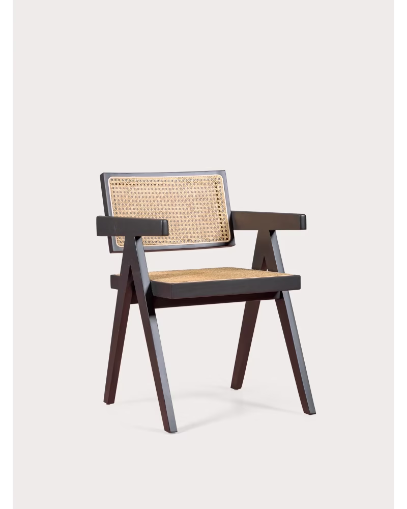 Klassieke stoel met armleuningen in naturel rotan en essenhout - Inklapbaar Compass NEST DREAM - 13