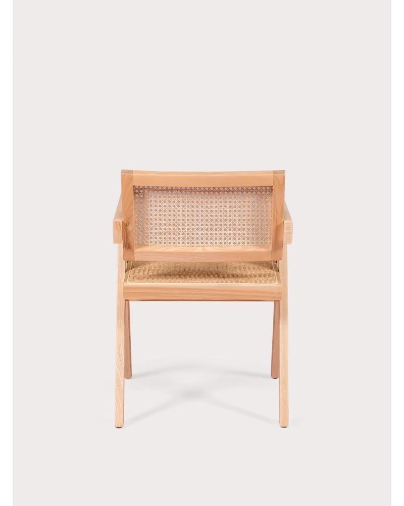 Klasszikus szék karfával, természetes rattan és kőrisfa - Compass NEST DREAM - 11