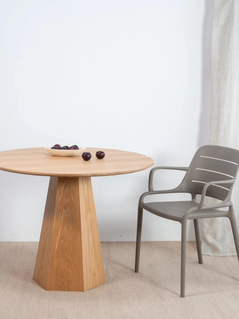 Mesa de comedor con pie central en madera de fresno (100cm) - Nest NEST DREAM - 2