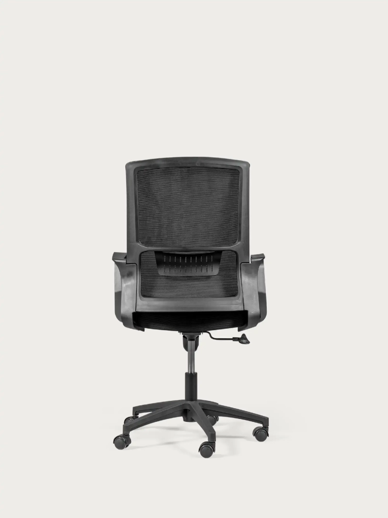 Nastavljiv ergonomski pisarniški stol iz dihajoče mreže s črnim zaključkom - Mesh NEST DREAM - 1