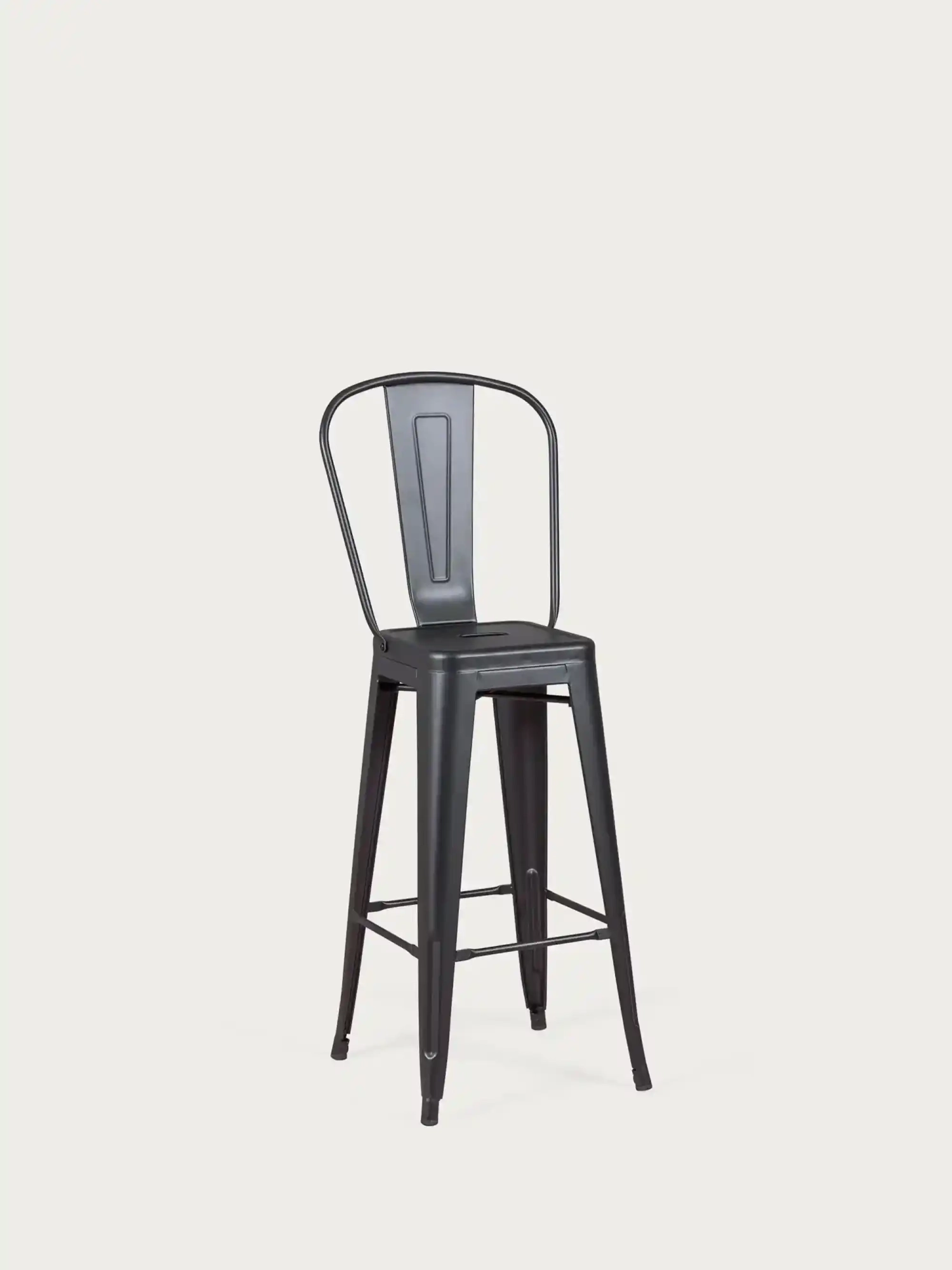 taburet metalic din oțel lăcuit cu spătar înalt (76cm) - Bistro NEST DREAM - 1