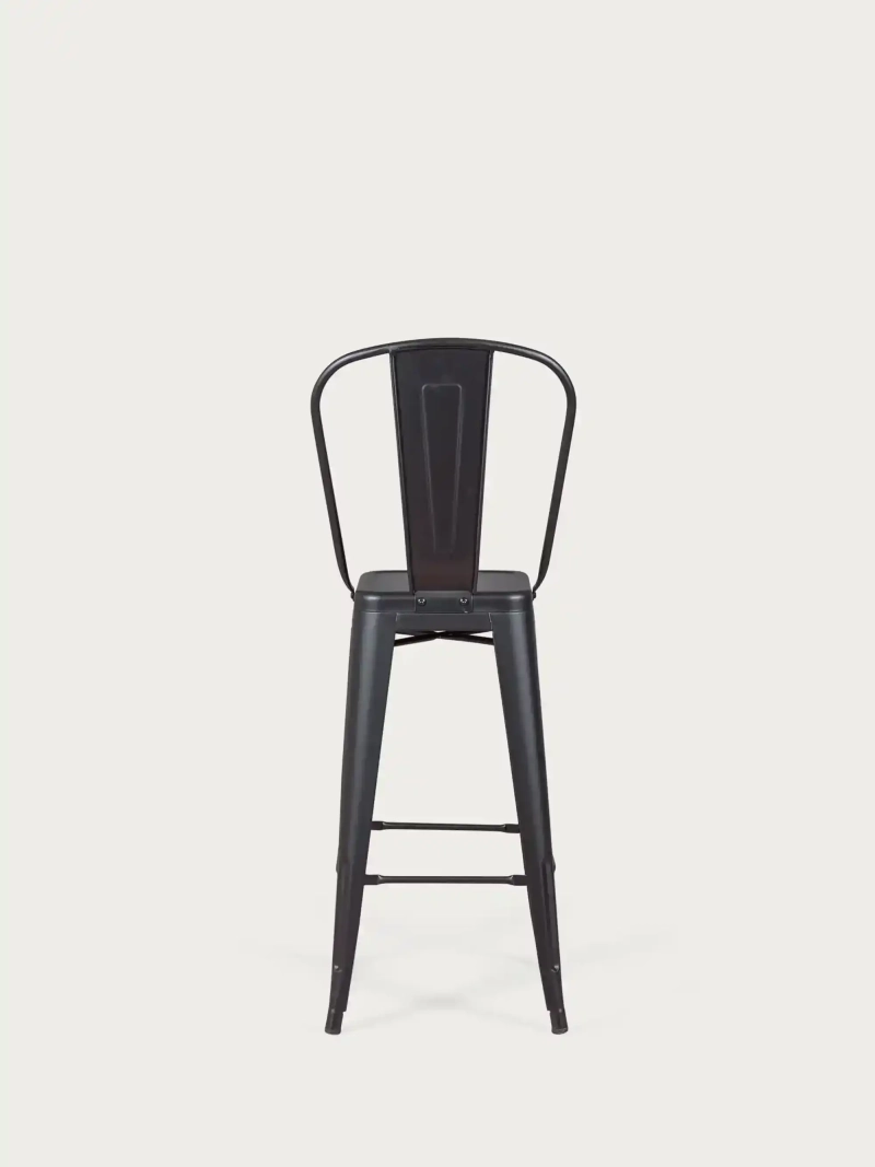 kruk metaal in gelakt staal met hoge rugleuning (76cm) - Bistro NEST DREAM - 1