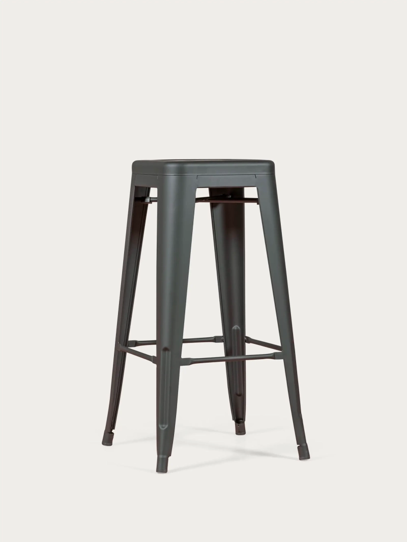 stool metallic in lacquered steel (76cm) - Bistro NEST DREAM - 4