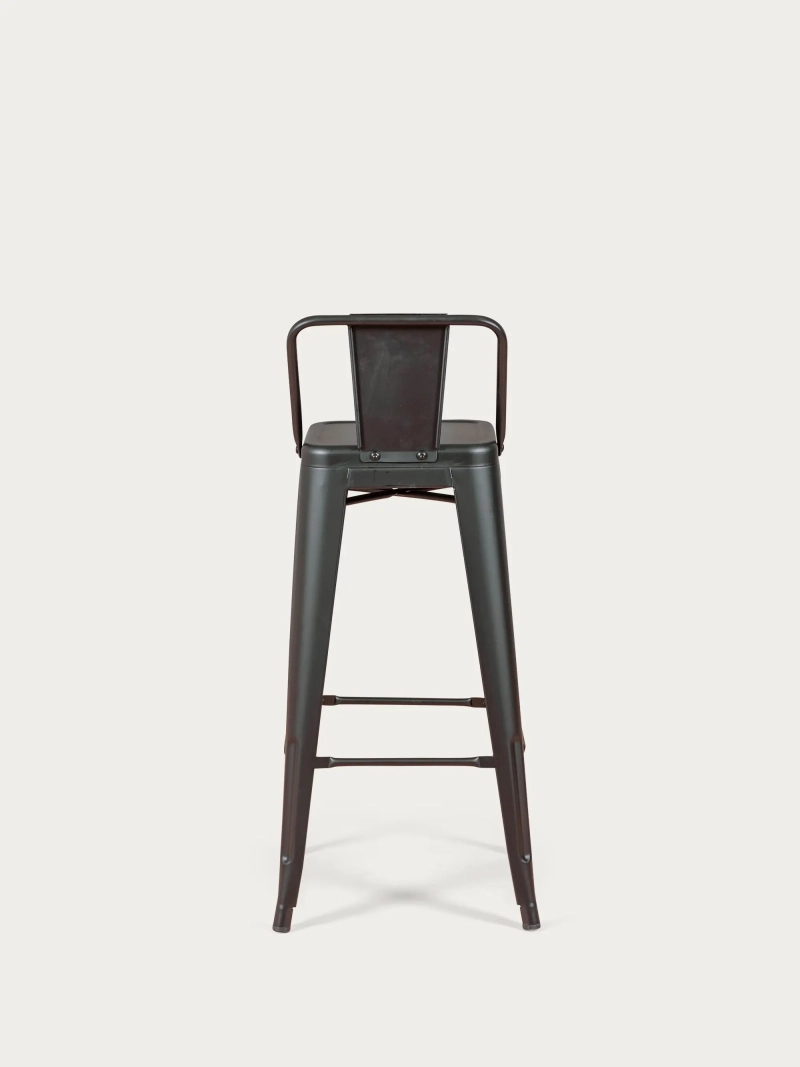stool industrial metal with low backrest (76cm) - Bistro NEST DREAM - 1