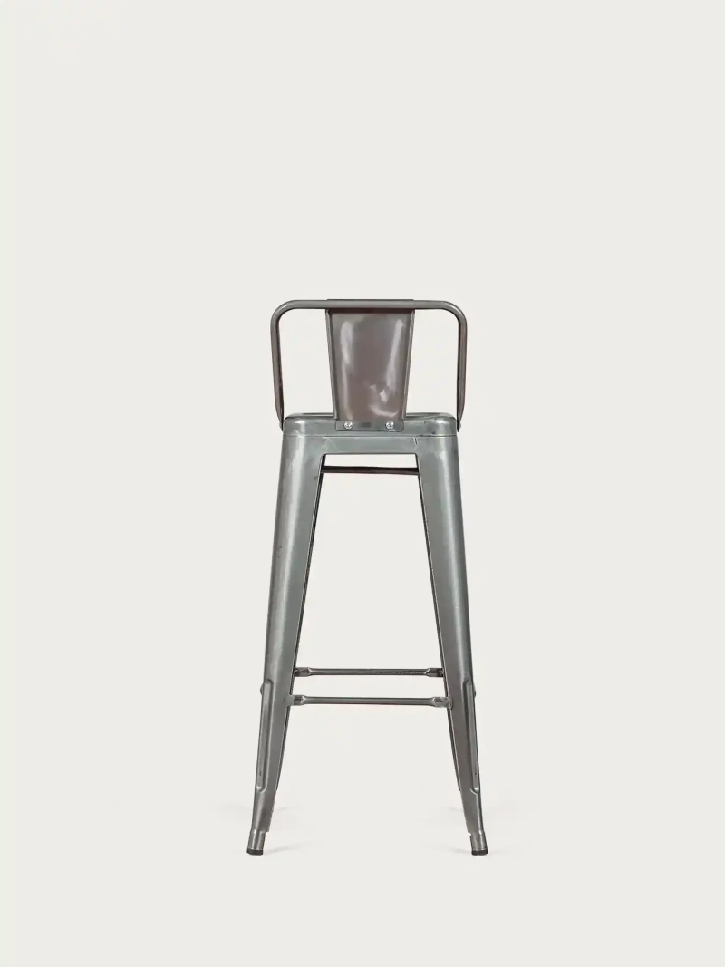 stolček iz industrijskega metaliziranega jekla z nizkim naslonom (76 cm) - Bistro NEST DREAM - 1
