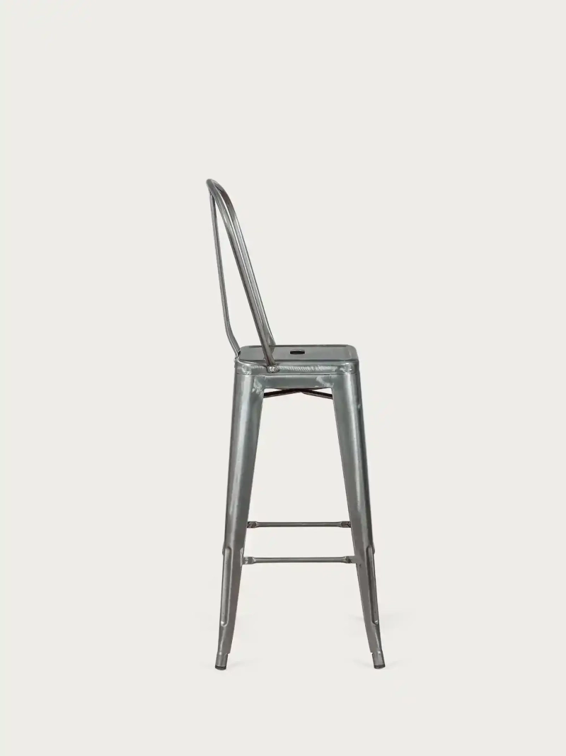 ipari zsámoly metálozott acélból, magas háttámlával (76cm) - Bistro NEST DREAM - 5