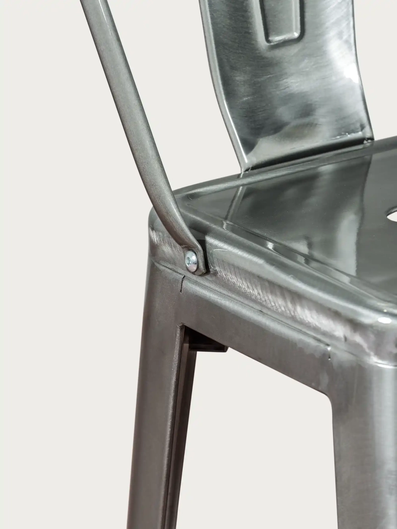 banqueta industrial em aço metalizado com encosto alto (76cm) - Bistro NEST DREAM - 1