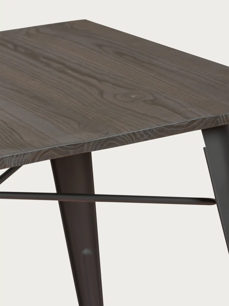 Industriële tafel van zwart staal en donker hout - Bistro NEST DREAM - 2