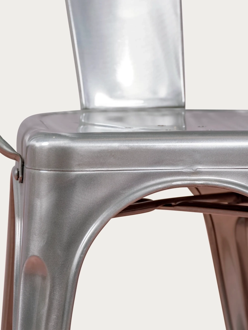 Sedia industriale con braccioli in acciaio metallizzato - Bistro NEST DREAM - 1