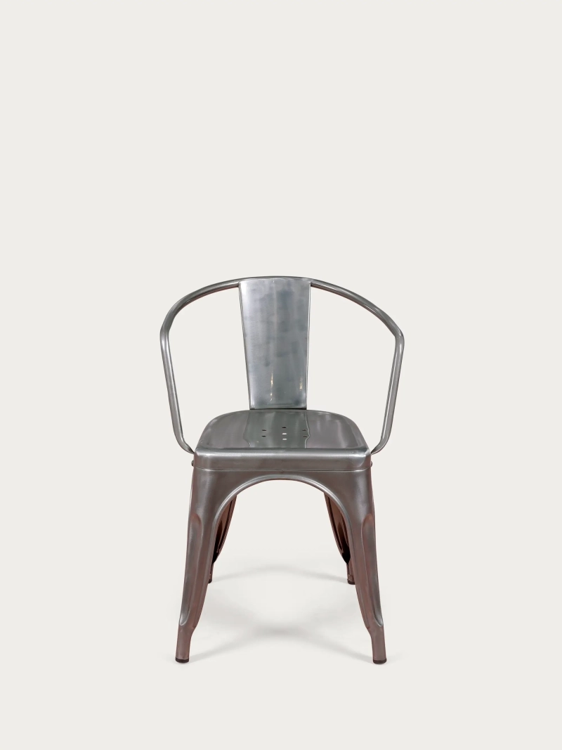 Scaun industrial cu brațe din oțel metalic - Bistro NEST DREAM - 5