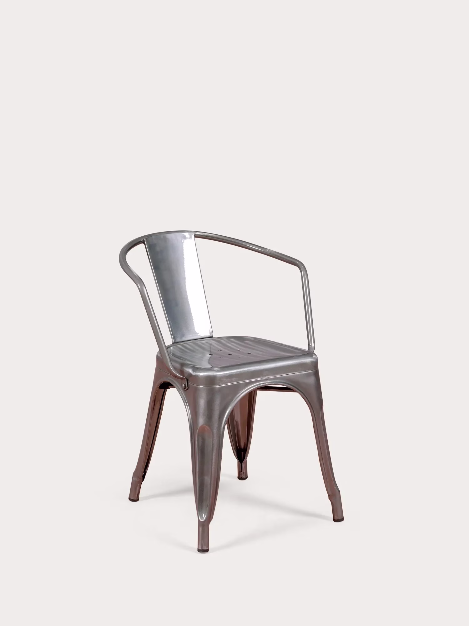Chaise industrielle avec accoudoirs en acier métallique - Bistro NEST DREAM - 1