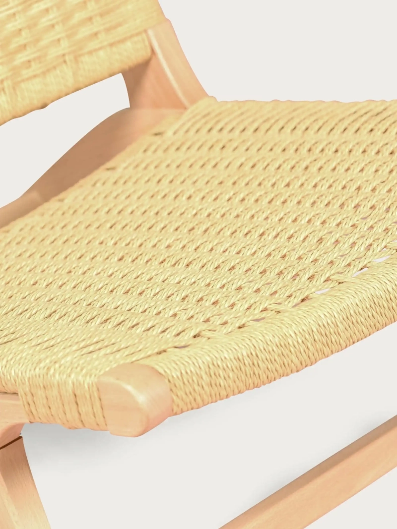 Nordic armchair in beech wood and ecological rope - Liam NEST DREAM - 4