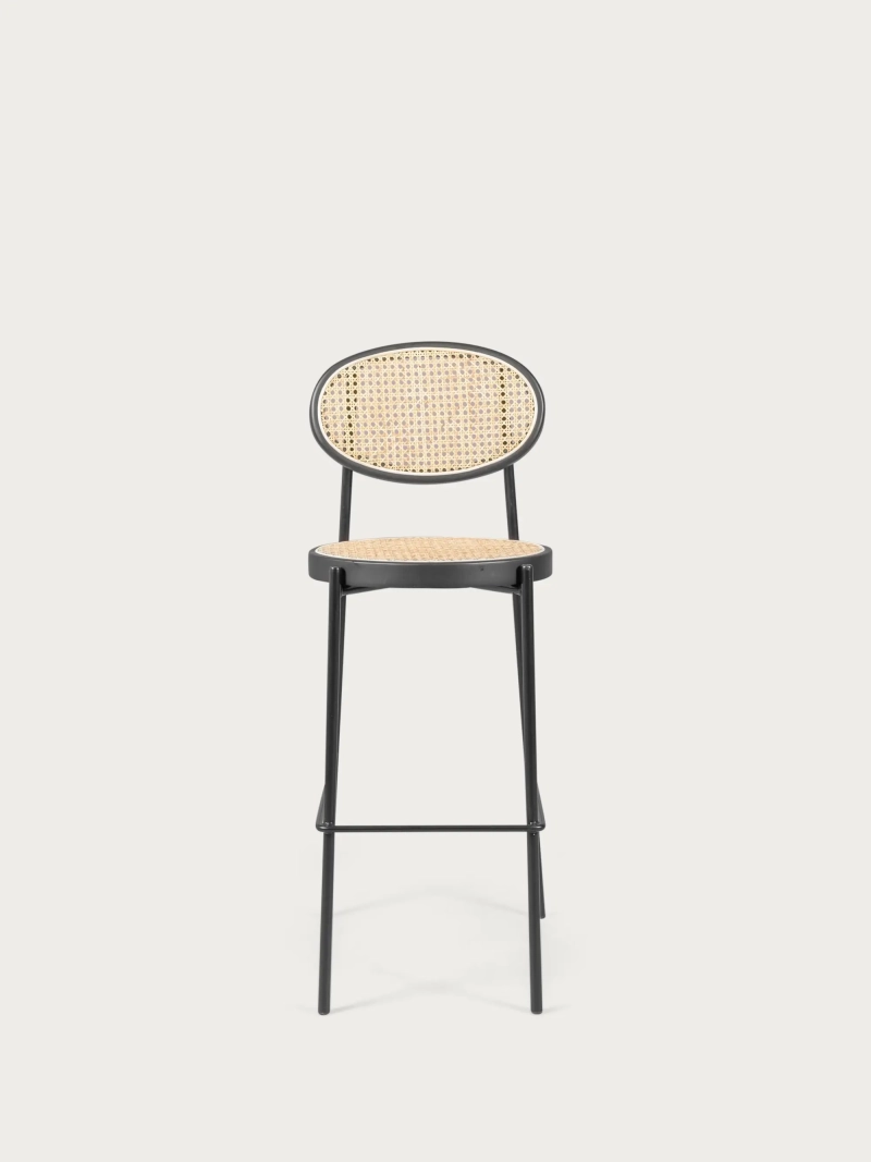 stołek vintage o klasycznym designie z naturalnego rattanu (74 cm) - North NEST DREAM - 1