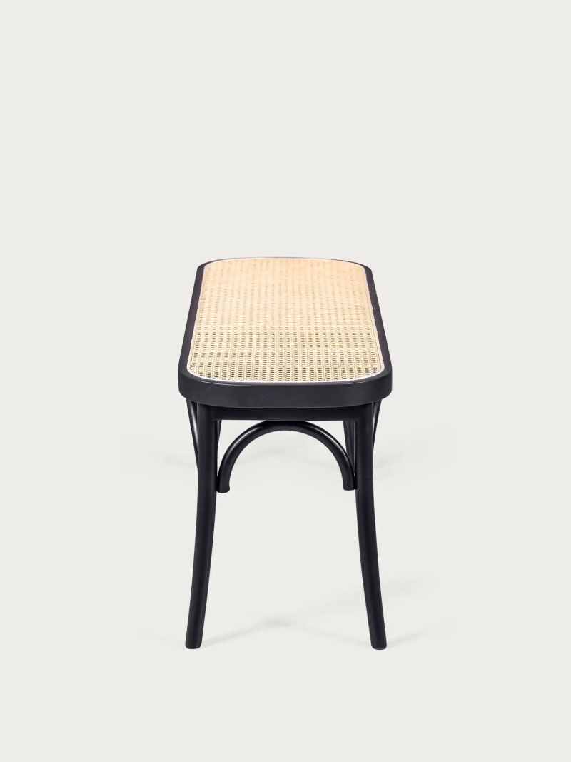 Vintage bench with classic design in natural rattan - North NEST DREAM - 1