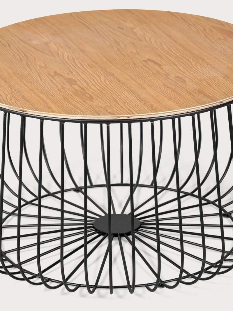 Salontafel in essenhout en gelakt staal - Zurich NEST DREAM - 7