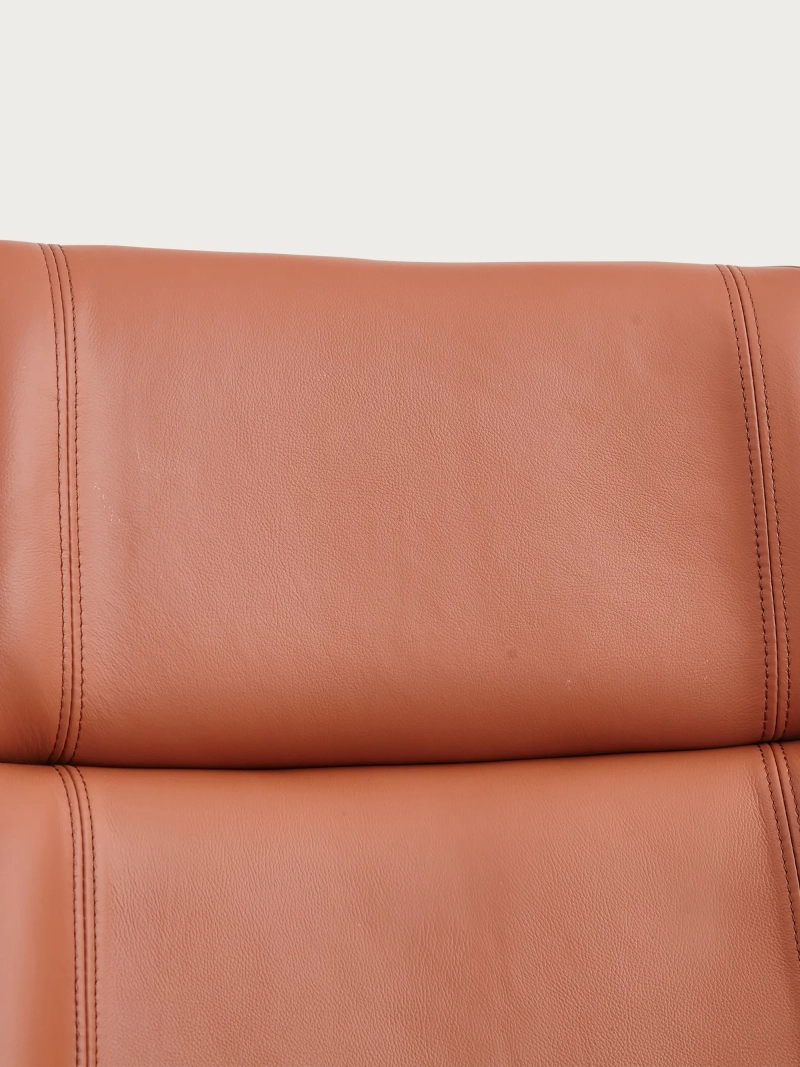 Chaise de bureau à haut dossier en noyer avec cuir italien pleine fleur - Nordic NEST DREAM - 17
