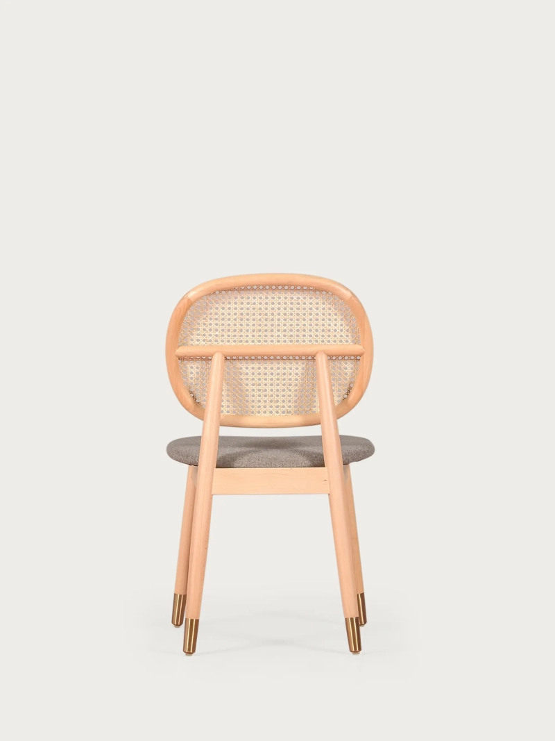 Silla en madera de haya y ratán natural con cojín de algodón - Marsh NEST DREAM - 9