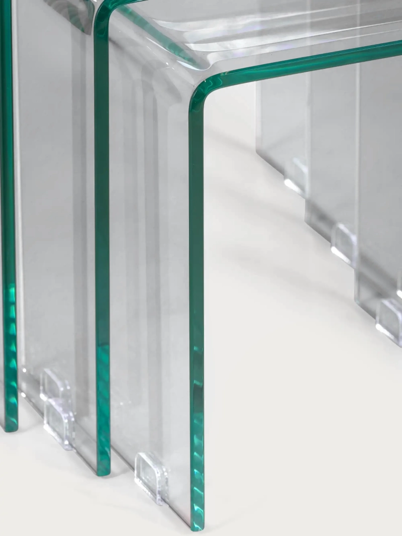 Satz Beistelltische aus gehärtetem Glas - Ice NEST DREAM - 1