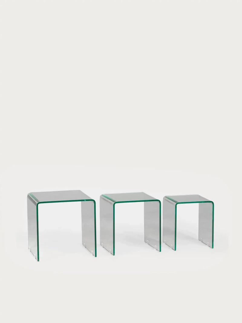 Satz Beistelltische aus gehärtetem Glas - Ice NEST DREAM - 1