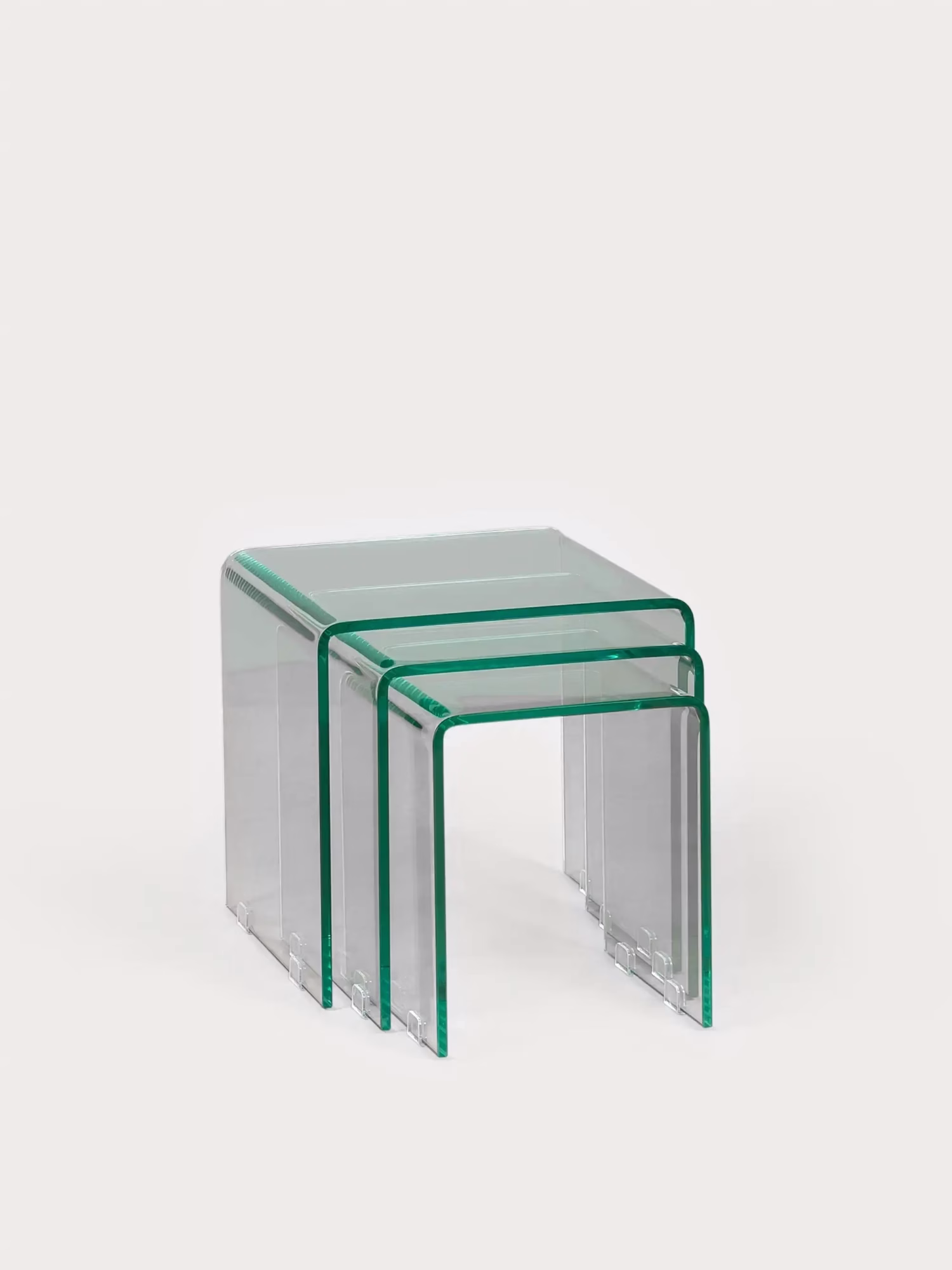Set of tempered glass side tables - Ice NEST DREAM - 1