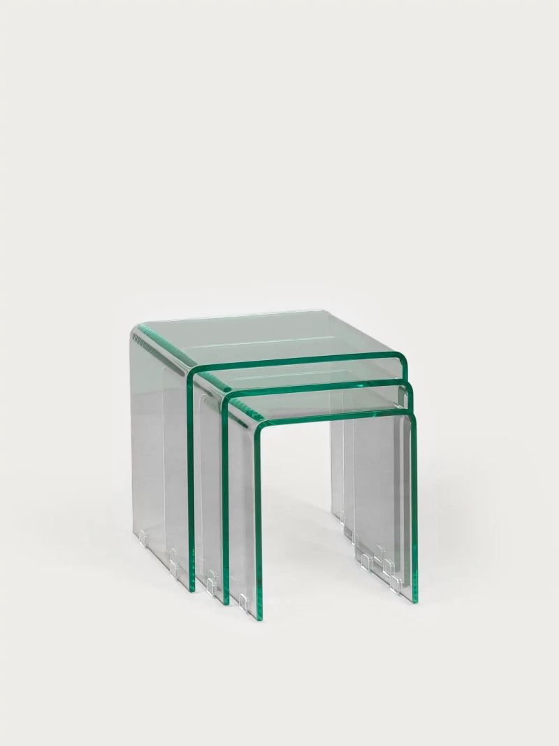 Satz Beistelltische aus gehärtetem Glas - Ice NEST DREAM - 1