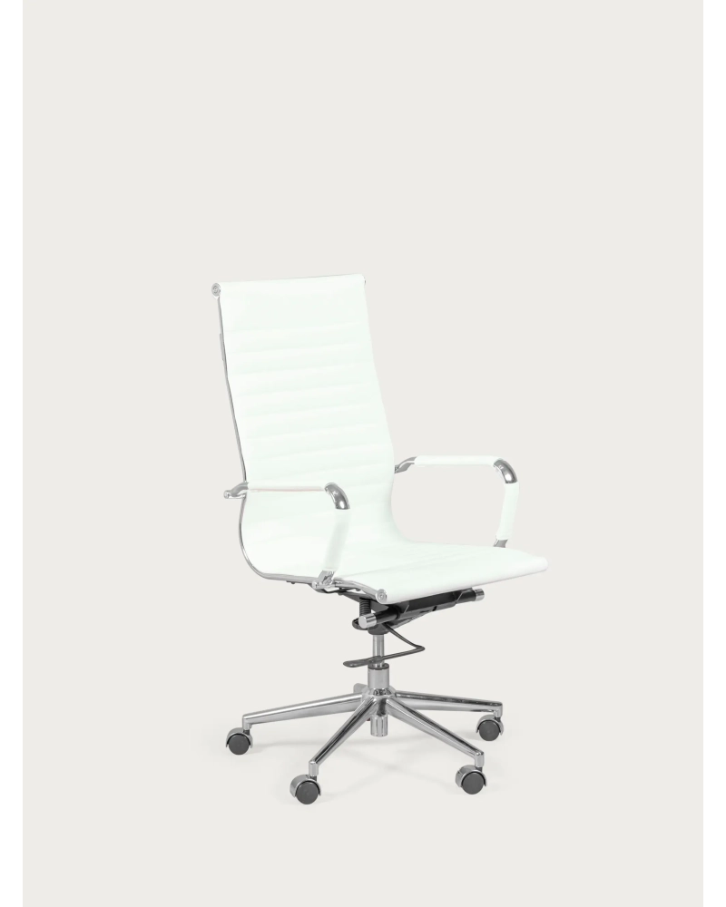 Office chair with high back upholstered in eco-leather - Alu NEST DREAM - 5