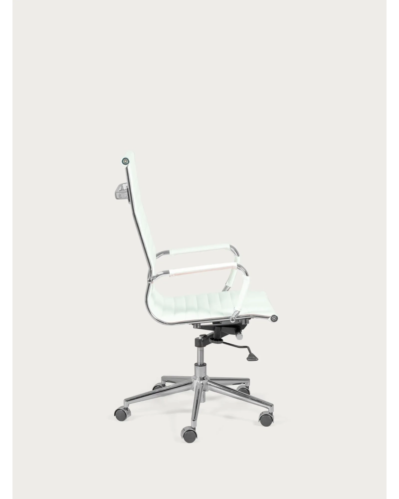 Office chair with high back upholstered in eco-leather - Alu NEST DREAM - 7