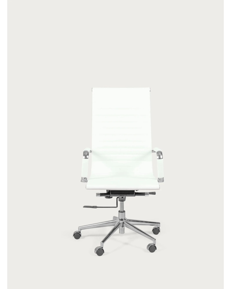 Office chair with high back upholstered in eco-leather - Alu NEST DREAM - 6