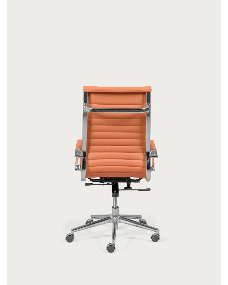 Office chair with high back upholstered in eco-leather - Alu NEST DREAM - 12