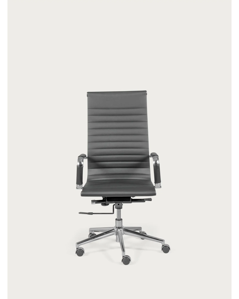 Office chair with high back upholstered in eco-leather - Alu NEST DREAM - 2