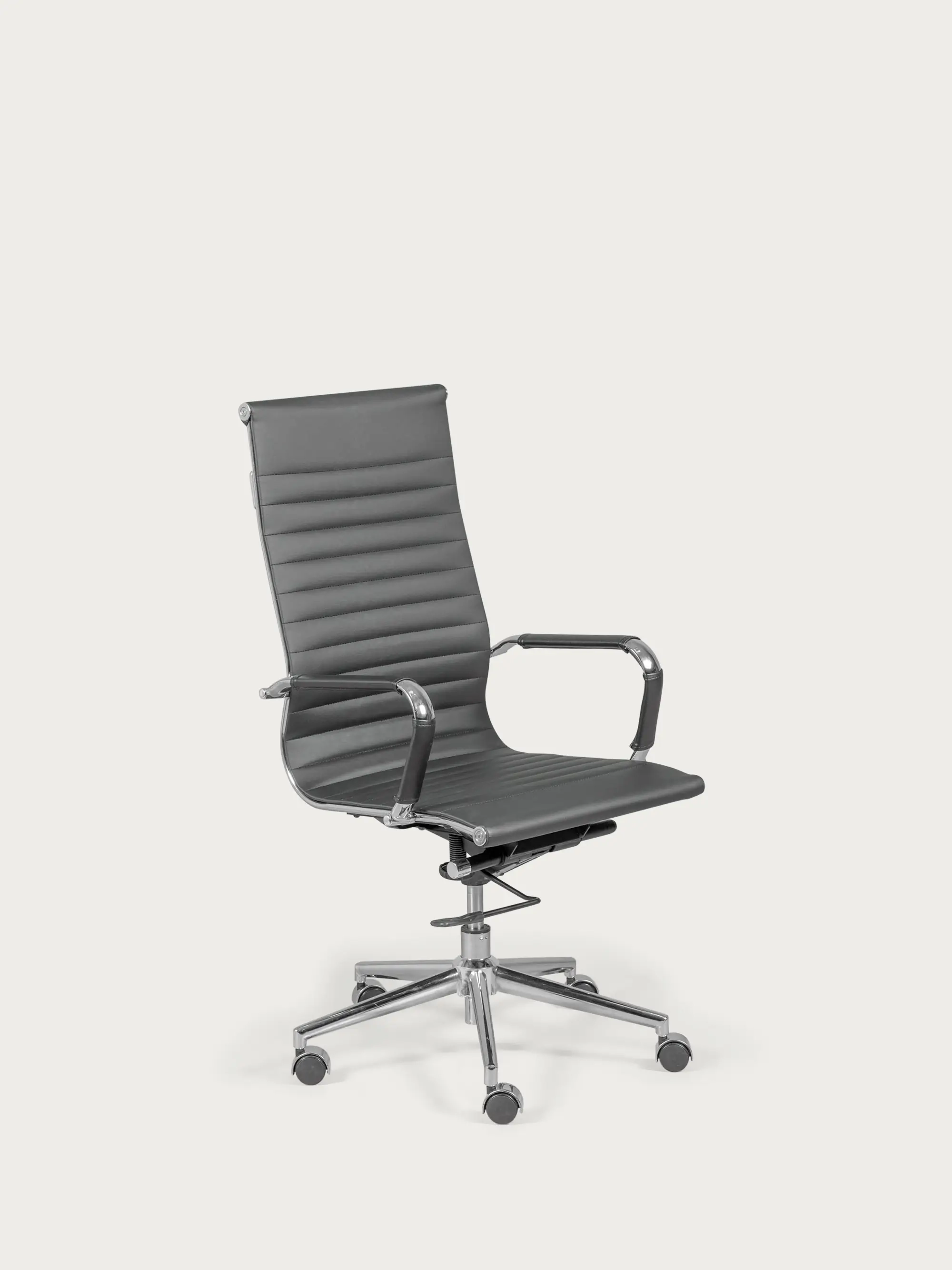 Office chair with high back upholstered in eco-leather - Alu NEST DREAM - 1
