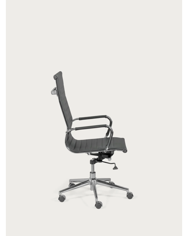Bureaustoel met hoge rug bekleed met ecoleder - Alu NEST DREAM - 3